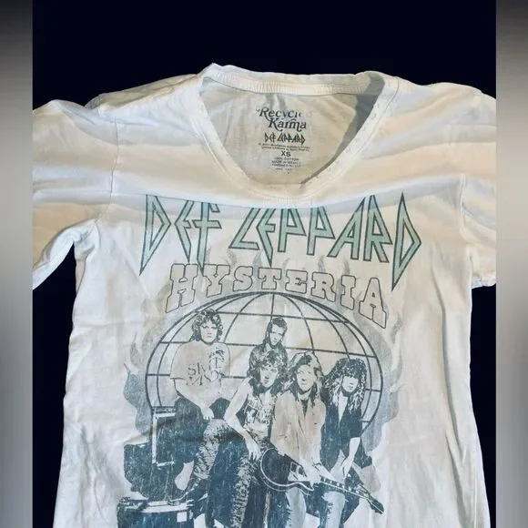 DEF LEOPARD HYSTERIA T SHIRT SIZE XS Band T Shirt - Picture 2 of 3
